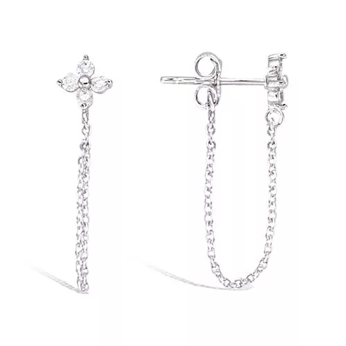 BO AG/RD FLEUR OXYDES BLANCS + CHAINETTE