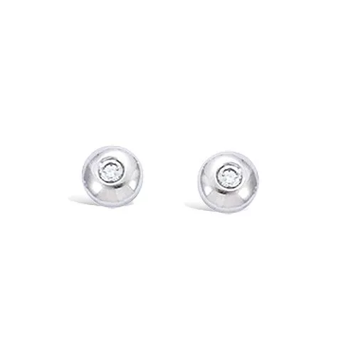 BO AG/RD PUCE OXYDE BLANC SERTI CLOS- DIAM 5MM
