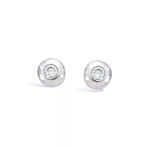 BO AG/RD PUCE OXYDE BLANC SERTI CLOS -DIAM 6 MM