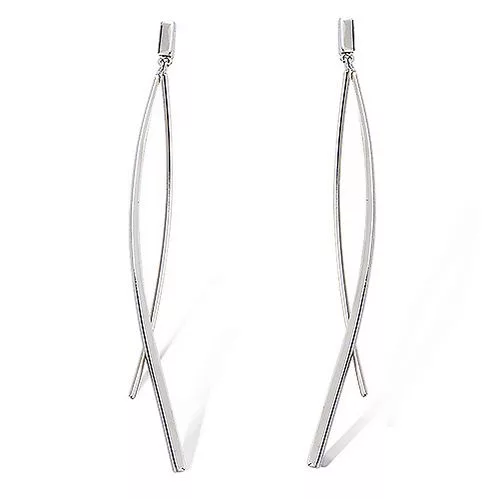 BO AG/RD PENDANT 2 BAGUETTES LISSES