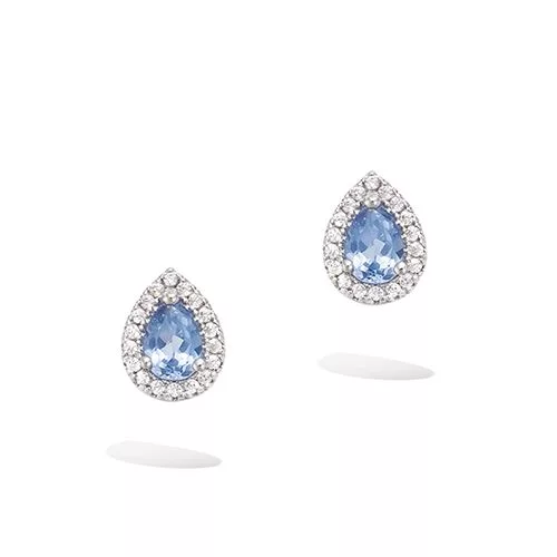 BO AG/RD PIERRE FORME GOUTTE BLEU AQUA MARINE ENTOURAGE OXYDES BLANCS