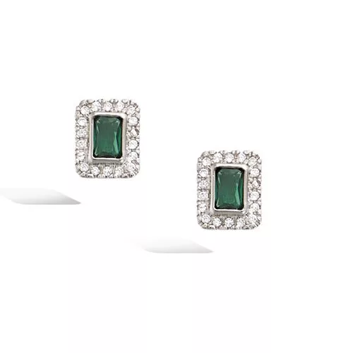 BO AG/RD FORME RECTANGLE VERT EMERAUDE ET OXYDES BLANCS