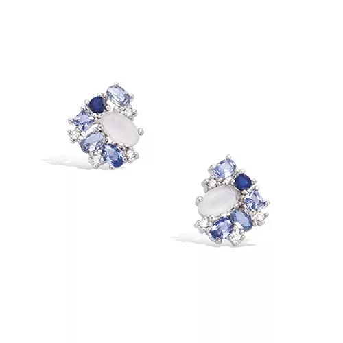BO AG/RD CLUSTER TON BLEUS ET MILKY BLANC