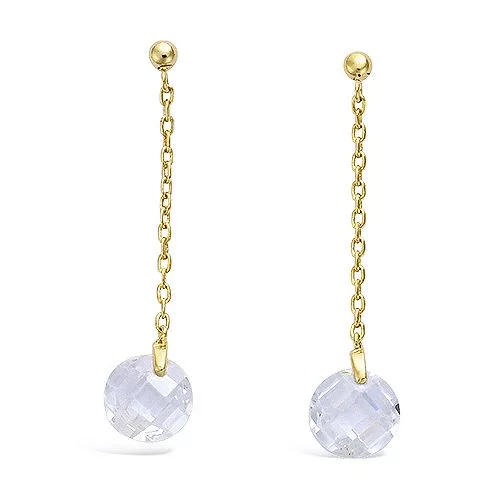 BO P/OR ROND OXYDE BLANC+CHAINETTE