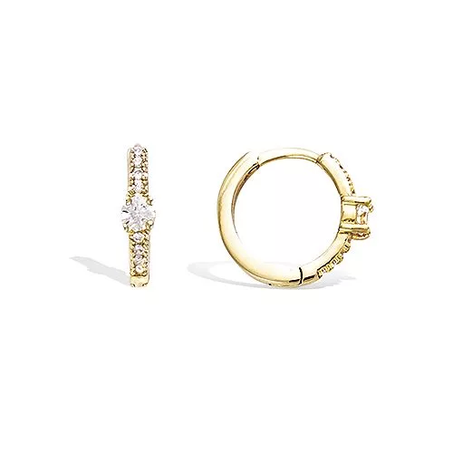 BO P/OR MINI CREOLE DIAM 13MM PAVE OXYDES BLANCS