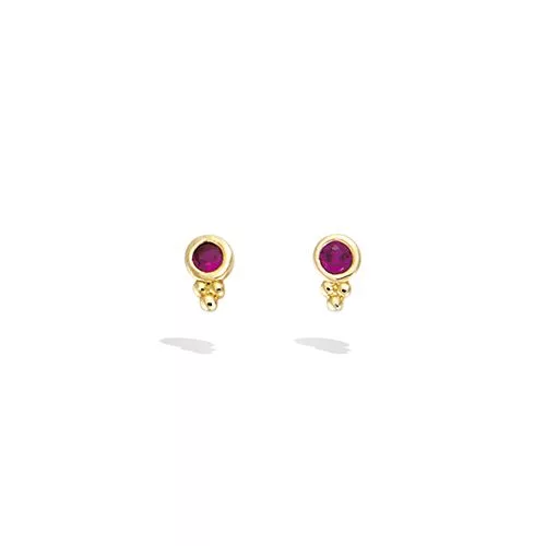 BO P/OR PUCE  FUSCHIA SYNTH SERTI CLOS ROND