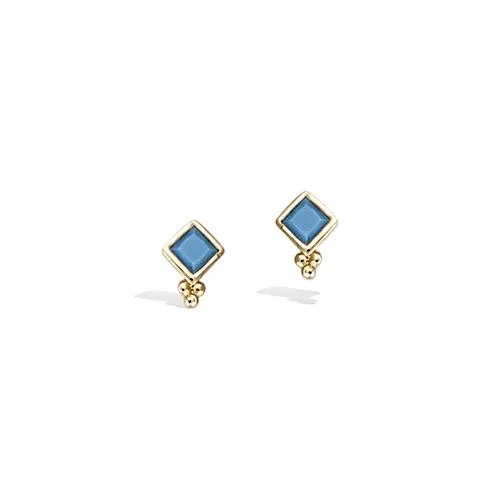 BO P/OR PUCE TURQUOISE SYNTH SERTI CLOS CARRE