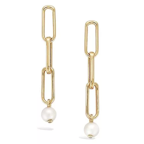 BO P/OR MAILLE CHEVAL + PERLE SYNTH BLANCHE