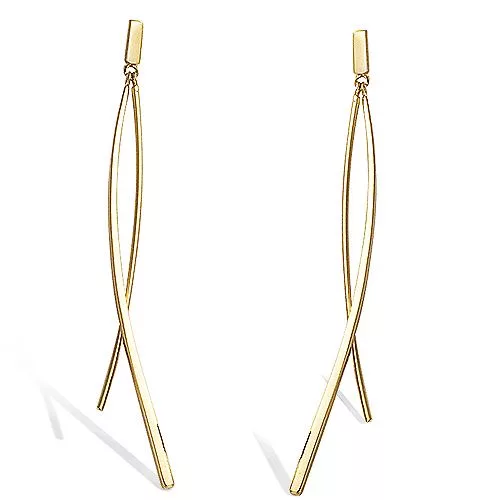 BO P/OR PENDANT 2 BAGUETTES LISSES