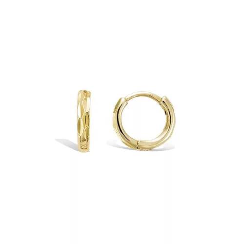 BO P/OR CREOLE DIAMANTEE DIAM 10MM