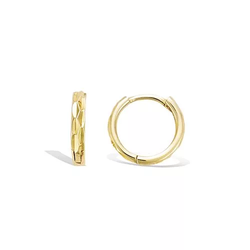 BO P/OR CREOLE DIAMANTEE DIAM 12MM