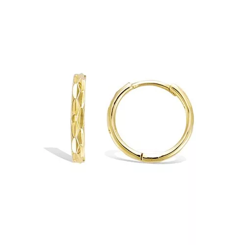 BO P/OR CREOLE DIAMANTEE DIAM 14MM