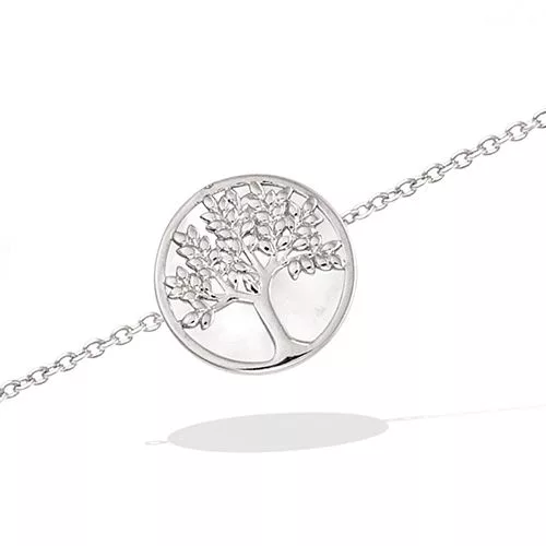 BRA AG/RD ARBRE DE VIE SUR NACRE BLANCHE
