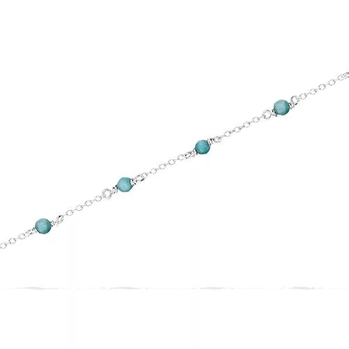 BRA AG/RD CHAINE PIERRE AMAZONITE VERITABLE