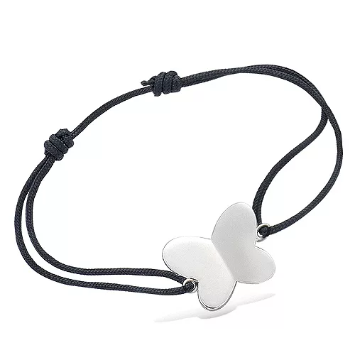 D061TBRA CORDON NOIR AG/RD PAPILLON GM