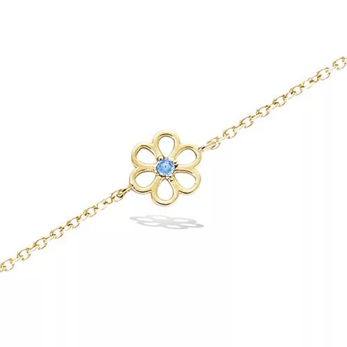 BRA P/OR FORME FLEUR EVIDEE OXYDE BLEU