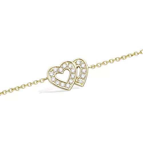BRA P/OR FORME COEUR AJOURE OXYDES BLANCS