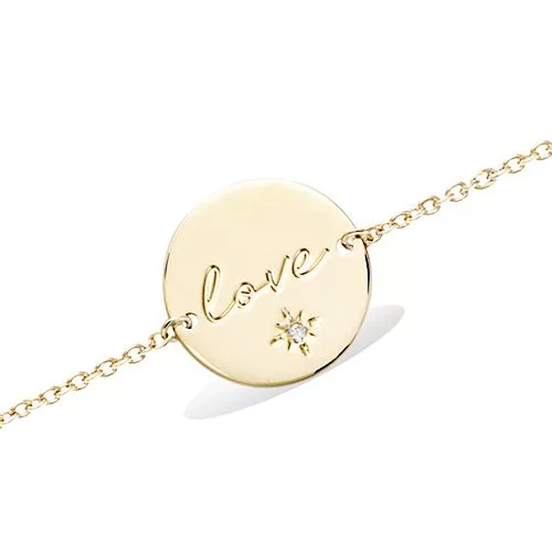 BRA P/OR PASTILLE MESSAGE LOVE AVEC CZ