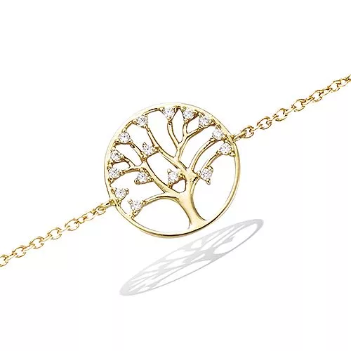 BRA P/OR ARBRE DE VIE AVEC OXYDES BLANCS