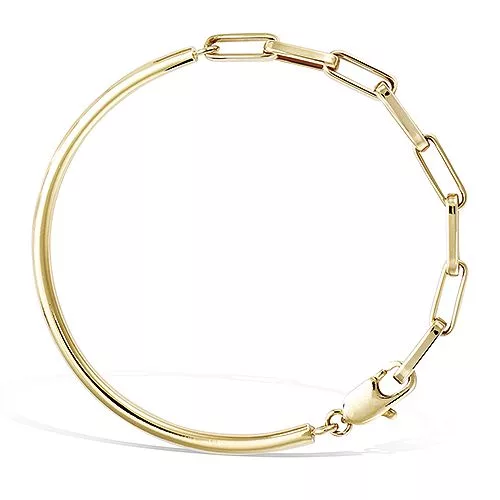 BRA P/OR SEMI RIGIDE SEMI MAILLE CHEVALE