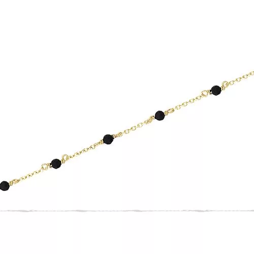 BRA P/OR CHAINE ONYX VERITABLE
