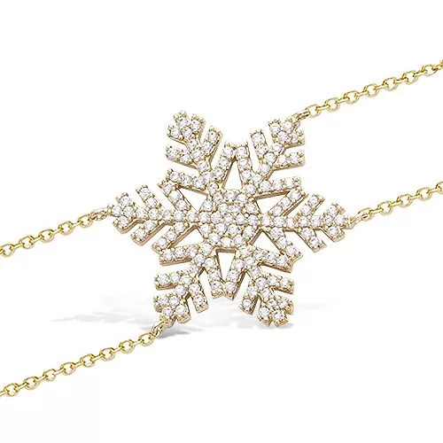 BRA P/OR FLOCON DE NEIGE OXYDES BLANCS