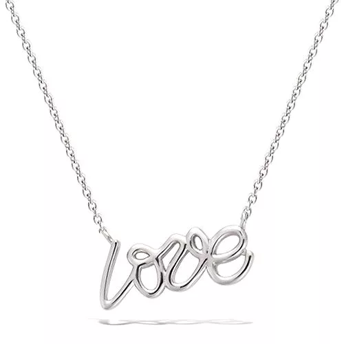 COLLIER AG/RD MOTIF LOVE ARABESQUE LISSE