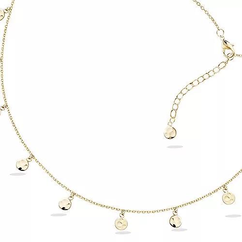 COLLIER P/OR PAMPILLES FORME RONDE MARTELEE