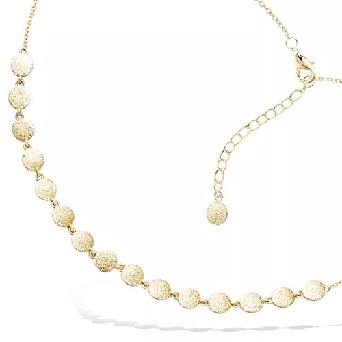 COLLIER P/OR DOUBLE CHAINES PASTILLES