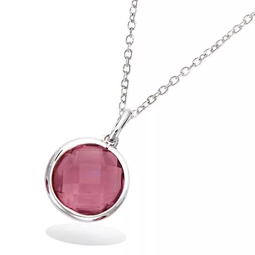 PND AG/RD PIERRE FACETTE COULEUR FUCHSIA