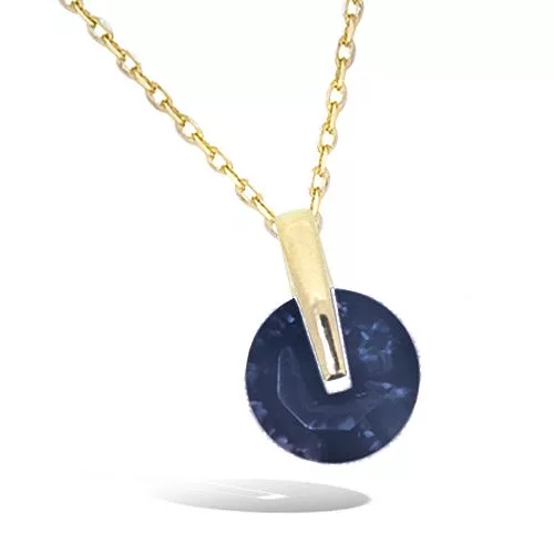 PND P/OR VERRE BLEU SAPHIR ROND