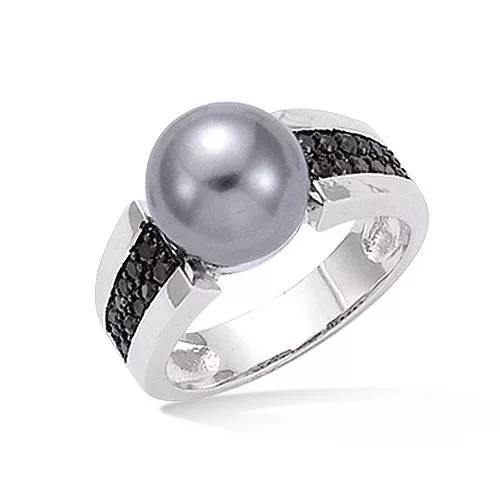 BA AG/RD OXYDES NOIRS PERLE VERRE GRISE + RD NOIR