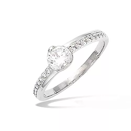 BA AG/RD SOLITAIRE OXYDES BLANCS