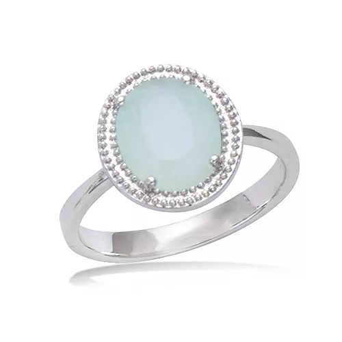BA AG/RD FORME OVALE VERRE MILKY VERT