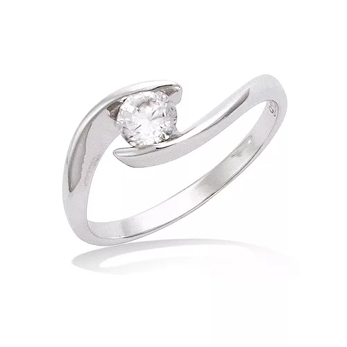 BA AG/RD SOLITAIRE OXYDE BLANC 5 MM