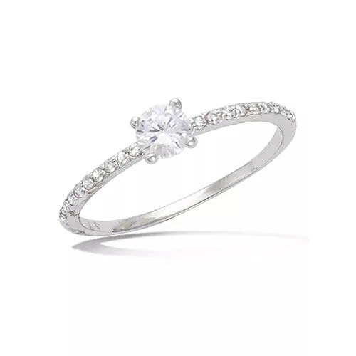 BA AG/RD SOLITAIRE OXYDES BLANCS