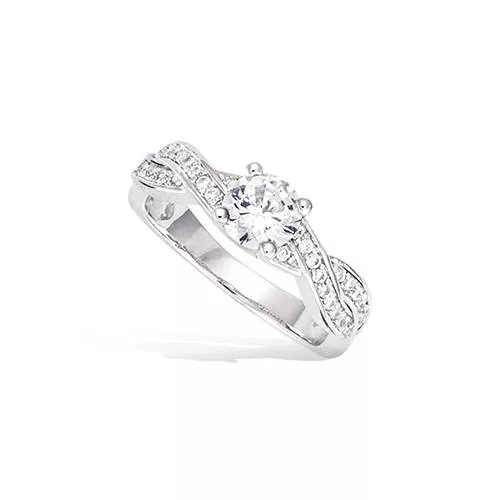 BA AG/RD TRESSE SOLITAIRE OXYDES BLANC ACCOMPAGNE