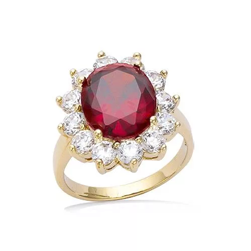 BA P/OR OVAL OXYDE GRENAT ENTOURAGE OXYDES BLANCS