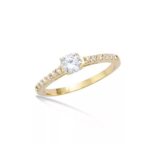 BA P/OR SOLITAIRE OXYDES BLANCS