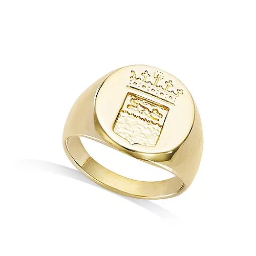 BA P/OR CHEVALIERE MOTIF BOUCLIER