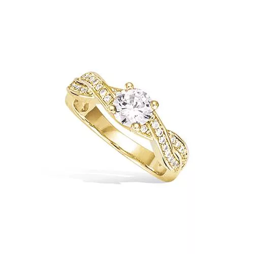 BA P/OR TRESSE SOLITAIRE OXYDES BLANC ACCOMPAGNE