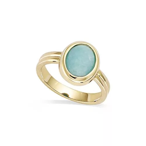 BA P/OR AMAZONITE VERITABLE SERTI CLOS